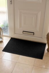 JVL Eden Machine Washable Latex Backed Doormat, 50x80cm, Black - Size: 50 cm x 80 cm - thumbnail 2
