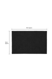 JVL Eden Machine Washable Latex Backed Doormat, 50x80cm, Black - Size: 50 cm x 80 cm - thumbnail 5