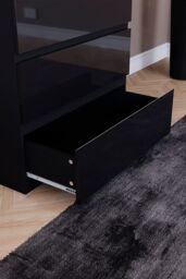Home Discount Vida Designs Glinton 'HIGH GLOSS 4 Drawer Chest of Drawers' Storage Bedroom Furniture in Black - thumbnail 4