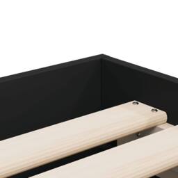 Berkfield Home Modern Bed Frame with Drawers without Mattress Black 90x200 cm - thumbnail 9