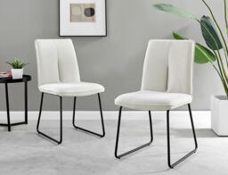 FurnitureboxUK Adley Brown Wood Storage Dining Table & 4 Halleyy Chairs in Cream - thumbnail 8