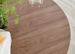 FurnitureboxUK Adley Brown Wood Storage Dining Table & 4 Halleyy Chairs in Cream - thumbnail 3