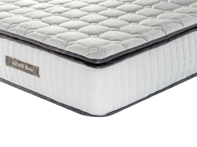 Arthur Sleep Spare Arthur 800 Pocket Spring Memory Foam Mattress in White - Size: Super King - image 1
