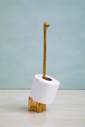 Orsina Fauna Llama Toilet Roll Holder, Cast Iron in Gold - thumbnail 4