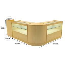 Monstershop Phoenix LED Shop Counter Set CM60, TB60 & 2 x C1200 - Maple in Beige - thumbnail 3