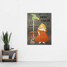 "Artery8 Petit Coquin Biscuit Advert Vintage Wall Art Print Cappiello in Green - Size: W12"" x H16""" - thumbnail 4