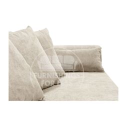 Furnishings For Less UK Casper Chenille 3 to 4 Seater L Shaped Corner Sofa Left Hand Facing in Beige - thumbnail 7