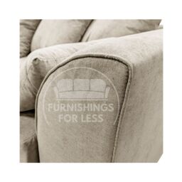 Furnishings For Less UK Casper Chenille 3 to 4 Seater L Shaped Corner Sofa Left Hand Facing in Beige - thumbnail 6