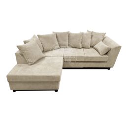 Furnishings For Less UK Casper Chenille 3 to 4 Seater L Shaped Corner Sofa Left Hand Facing in Beige - thumbnail 3