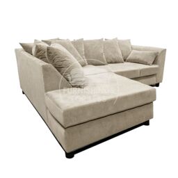 Furnishings For Less UK Casper Chenille 3 to 4 Seater L Shaped Corner Sofa Left Hand Facing in Beige - thumbnail 5
