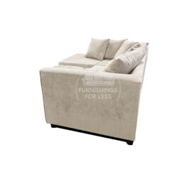 Furnishings For Less UK Casper Chenille 3 to 4 Seater L Shaped Corner Sofa Left Hand Facing in Beige - thumbnail 8