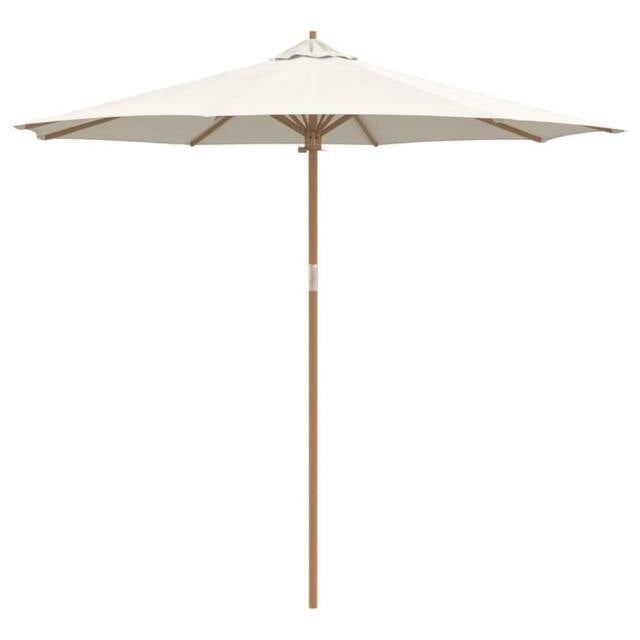 Berkfield Home Cream White Garden Parasol 270x260 cm Bamboo - image 1