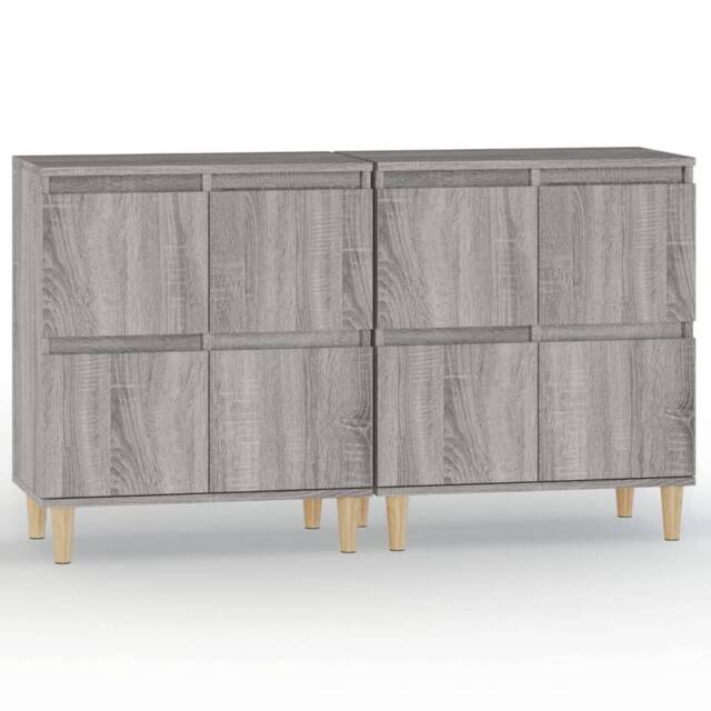 Berkfield Home Sideboards 2 pcs Grey Sonoma 60x35x70 cm Engineered Wood - Size: 60 x 35 x 70 cm - image 1