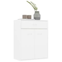 Berkfield Home Sideboard White 60x30x75 cm Engineered Wood - Size: 60 x 30 x 75 cm - thumbnail 4