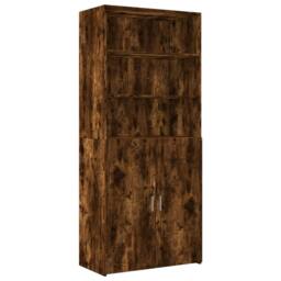 Berkfield Home Highboard Smoked Oak 80x42.5x249 cm Engineered Wood in Brown - thumbnail 4