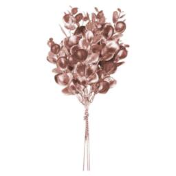 VFM e-Store Christmas Eucalyptus Bush Decoration 28cm x 16cm Rose Gold X 1 - Size: 28 cm x 16 cm - thumbnail 1
