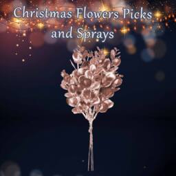 VFM e-Store Christmas Eucalyptus Bush Decoration 28cm x 16cm Rose Gold X 1 - Size: 28 cm x 16 cm - thumbnail 3
