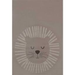 THE RUGS Adventures Happy Lion Rug & Runner Kids Polypropylene Short Pile Rug in Brown - Size: 120 cm x 170 cm - thumbnail 1