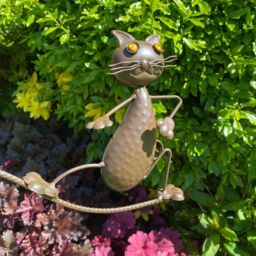Minster 54 Inch Garden Balance Cat with Mouse Stake - L70 x W70 x H120 cm in Brown - Size: 1 Pack - thumbnail 4