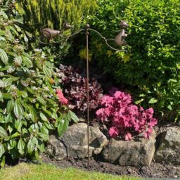 Minster 54 Inch Garden Balance Cat with Mouse Stake - L70 x W70 x H120 cm in Brown - Size: 1 Pack - thumbnail 2