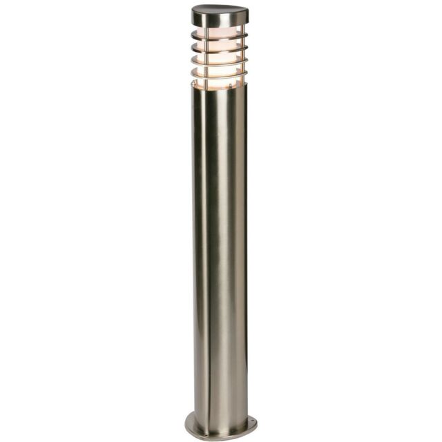 Loops Outdoor Garden Bollard Light Brushed Steel 9.2W Outside Path LED Lamp Post IP44 in Metallics - image 1