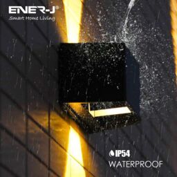 ENER-J Solar Up-Down Wall Lights with 3 directional Polycrystalline Solar Panel 5V/0.9W*3, 3.7V/1300mAh in White - Size: 25 cm diameter x 19 cm high - thumbnail 3