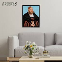 "Artery8 Lucas Cranach Portrait of Lukas Spielhausen Framed Canvas Art Print - Size: W12"" x H16""" - thumbnail 3