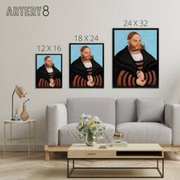 "Artery8 Lucas Cranach Portrait of Lukas Spielhausen Framed Canvas Art Print - Size: W12"" x H16""" - thumbnail 4