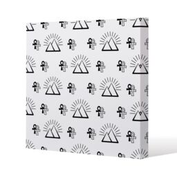 Benjamin Tate Design Egyptian pyramid & ankh (Canvas Print) / 90 x 90 x 4cm in Natural - Size: 90 x 90 x 4 cm - thumbnail 1