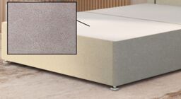 "Somnior Alexas Divan Bed Base with 54"" Floor Standing Headboard Linen Fabric in Beige - Size: Small Single" - thumbnail 4