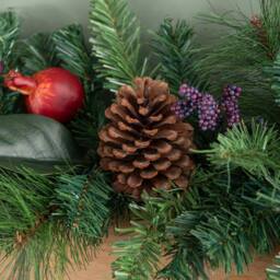 Samuel Alexander 1.8m Festive Spice Christmas Garland. Pinecones & Faux Dried Fruit in Green - thumbnail 4