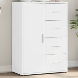 Berkfield Home Sideboard White 60x31x84 cm Engineered Wood - Size: 60 x 31 x 84 cm - thumbnail 2