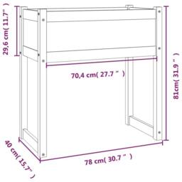Berkfield Home Planter 78x40x81 cm Solid Wood Pine in Light Tan - Size: 78 x 40 x 81 cm - thumbnail 9