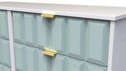 Ready Assembled 2 U Metro 6 Drawer Wide Chest (Ready Assembled) in Duck Egg Blue - thumbnail 4