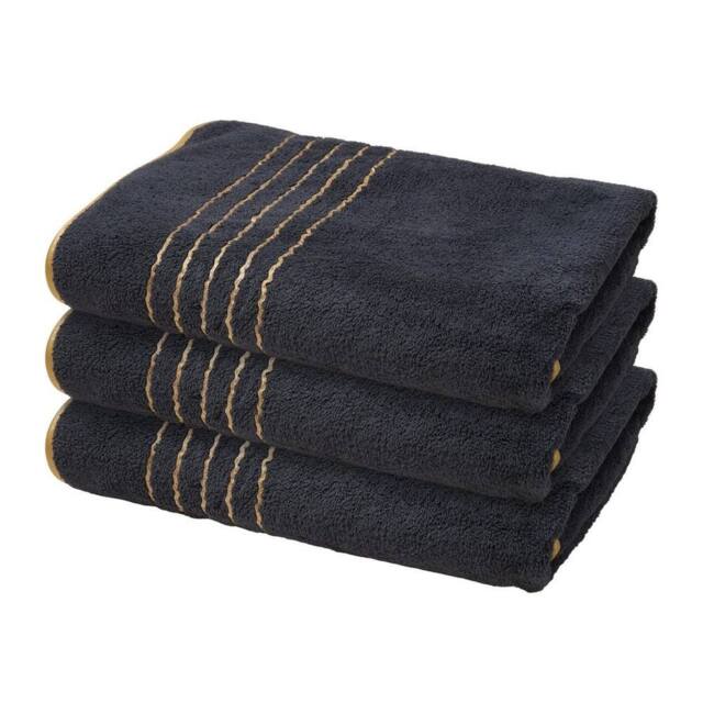 NESTLUNE Black 3PCS Extra Large Bath Towel Set Luxury Bathroom Towels - image 1