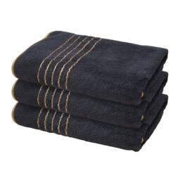 NESTLUNE Black 3PCS Extra Large Bath Towel Set Luxury Bathroom Towels - thumbnail 1