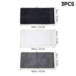 NESTLUNE Black 3PCS Extra Large Bath Towel Set Luxury Bathroom Towels - thumbnail 2