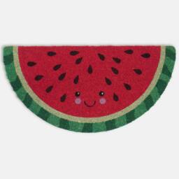 OHS Watermelon Shaped Coir Doormat Novelty Non Slip Door Rug in Red - Size: Medium - thumbnail 4