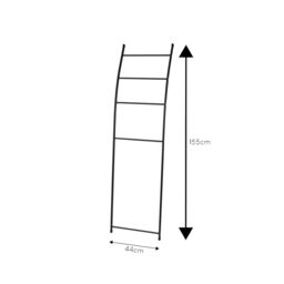 Showerdrape Apex Black Bathroom Freestanding Towel Rail Storage Ladder - thumbnail 3