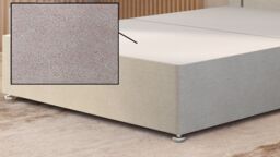 "Somnior Alexas Divan Bed Base with 54"" Floor Standing Headboard Tweed Fabric in Natural - Size: Single" - thumbnail 4