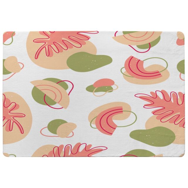 Benjamin Tate Design Botanical Elements With Line Art Designer Rug in Natural - Size: Large - image 1
