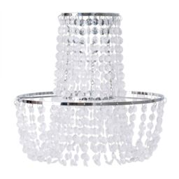 ValueLights Tegan Silver Acrylic Jewel Droplet Pendant Ceiling Light Lamp Shade - thumbnail 5