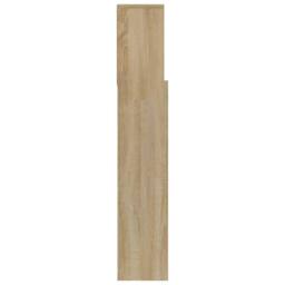 Berkfield Home Headboard Cabinet Sonoma Oak 180x19x103.5 cm in Light Tan - thumbnail 4