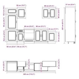 Berkfield Home 7 Piece Kitchen Cabinet Set Kalmar Smoked Oak Engineered Wood in Brown - thumbnail 8