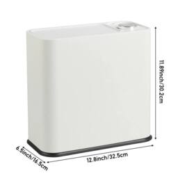 KORVIXA 16L Narrow Plastic Trash Can Bathroom Toilet Garbage in White - Size: 100 cm - thumbnail 2