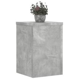 Berkfield Home Plant Stands 2 pcs Concrete Grey 25x25x35 cm Engineered Wood - Size: 25 x 25 x 35 cm - thumbnail 3