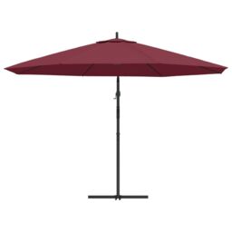 Berkfield Home Cantilever Umbrella with Aluminium Pole 350 cm Bordeaux Red - thumbnail 5