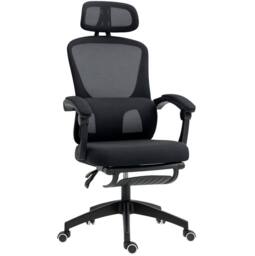 STILVORA Ergonomic Office Chair with Lumbar Support & Headrest in Black - thumbnail 3
