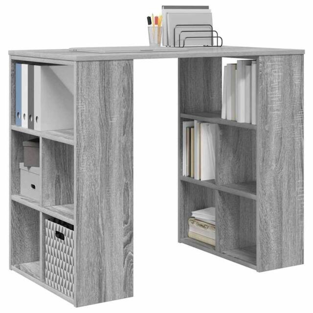 Berkfield Home Modern Corner Desk Grey Sonoma Particle board Medium Corner Desk - image 1