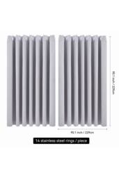 H&O Direct Light Grey Grommet Top Polyester Blackout Curtains Pair, 229cm W x 229 cm H - thumbnail 6
